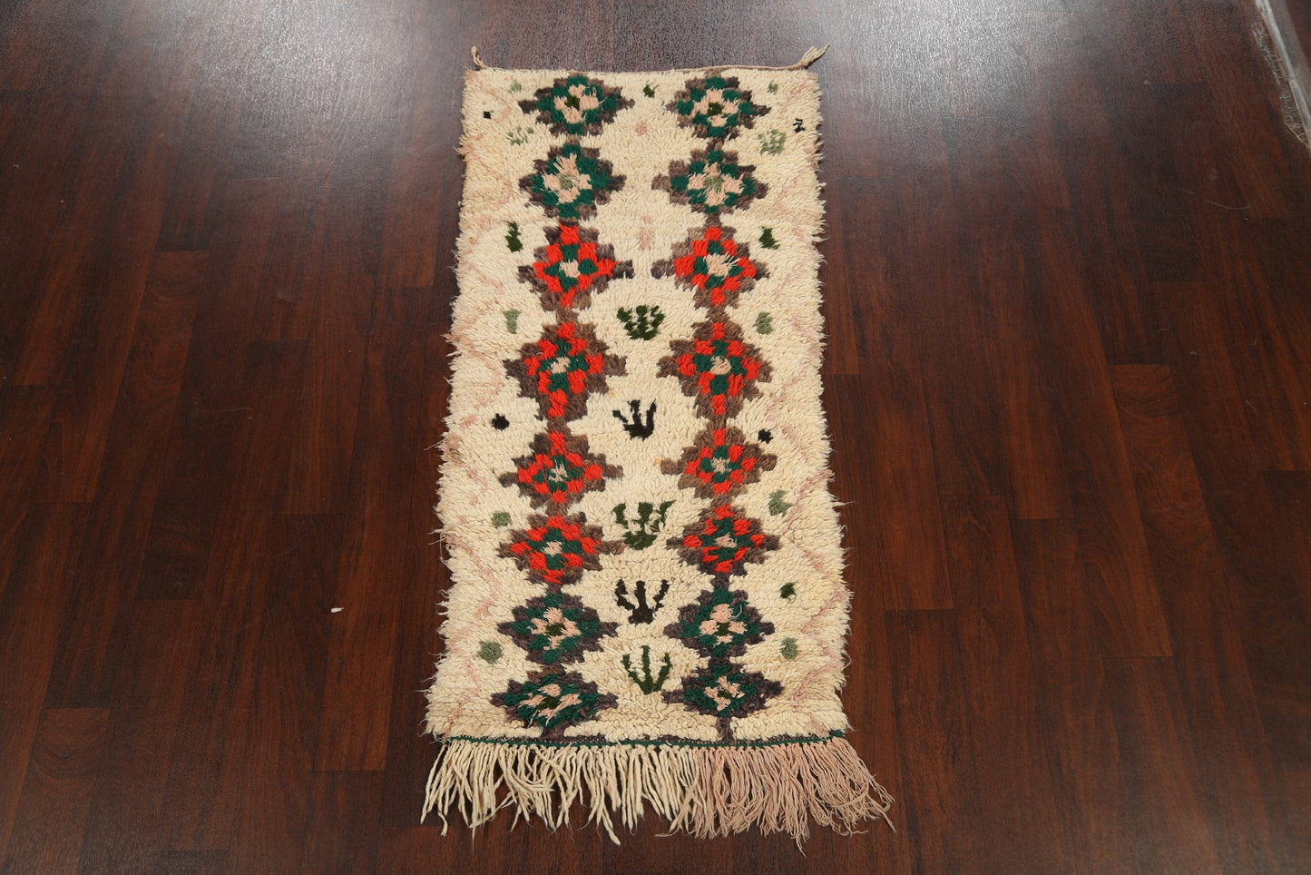 Tribal Moroccan Oriental Runner Rug 2x5