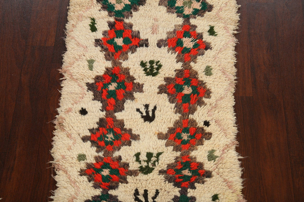 Tribal Moroccan Oriental Runner Rug 2x5