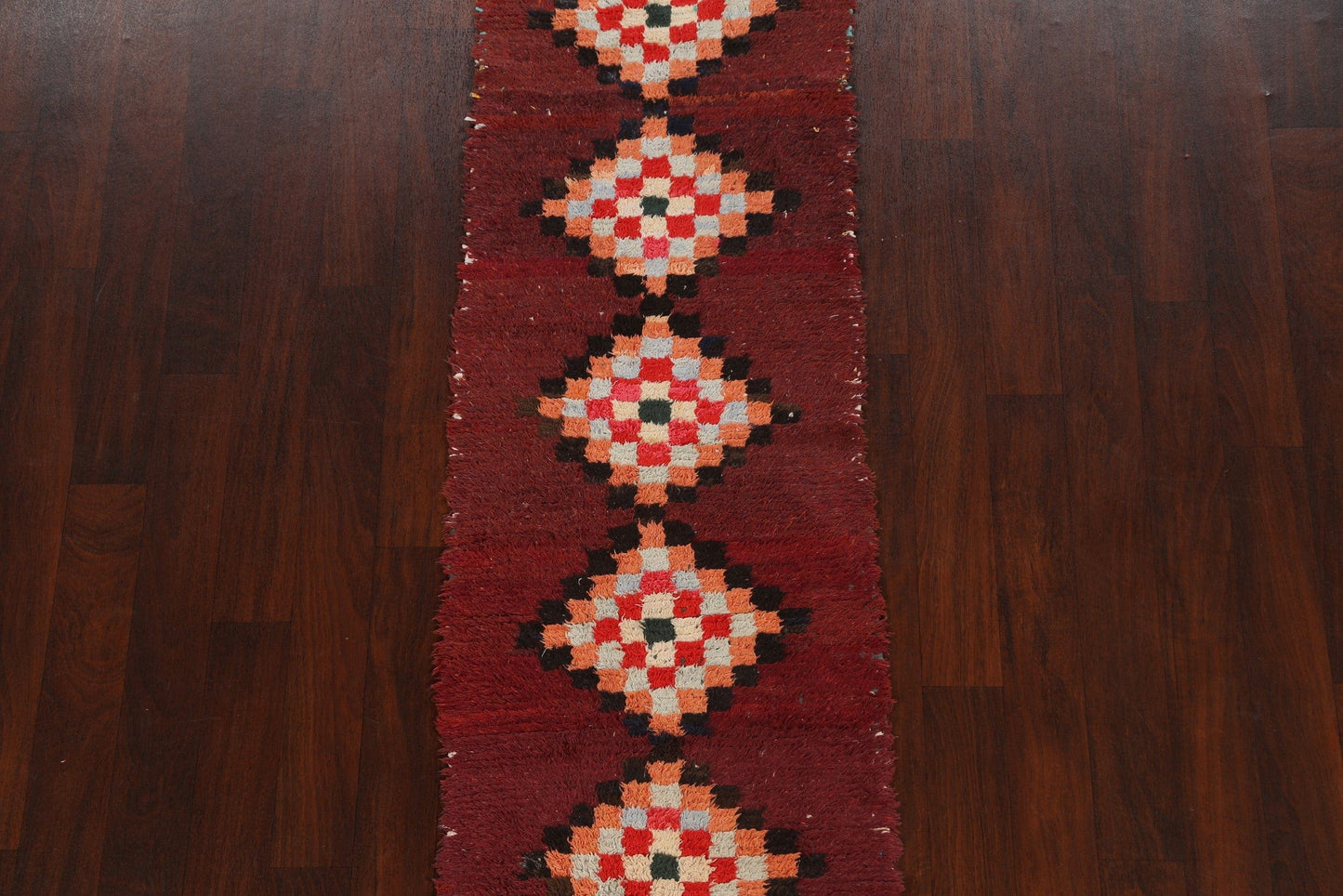 Tribal Moroccan Oriental Runner Rug 2x9