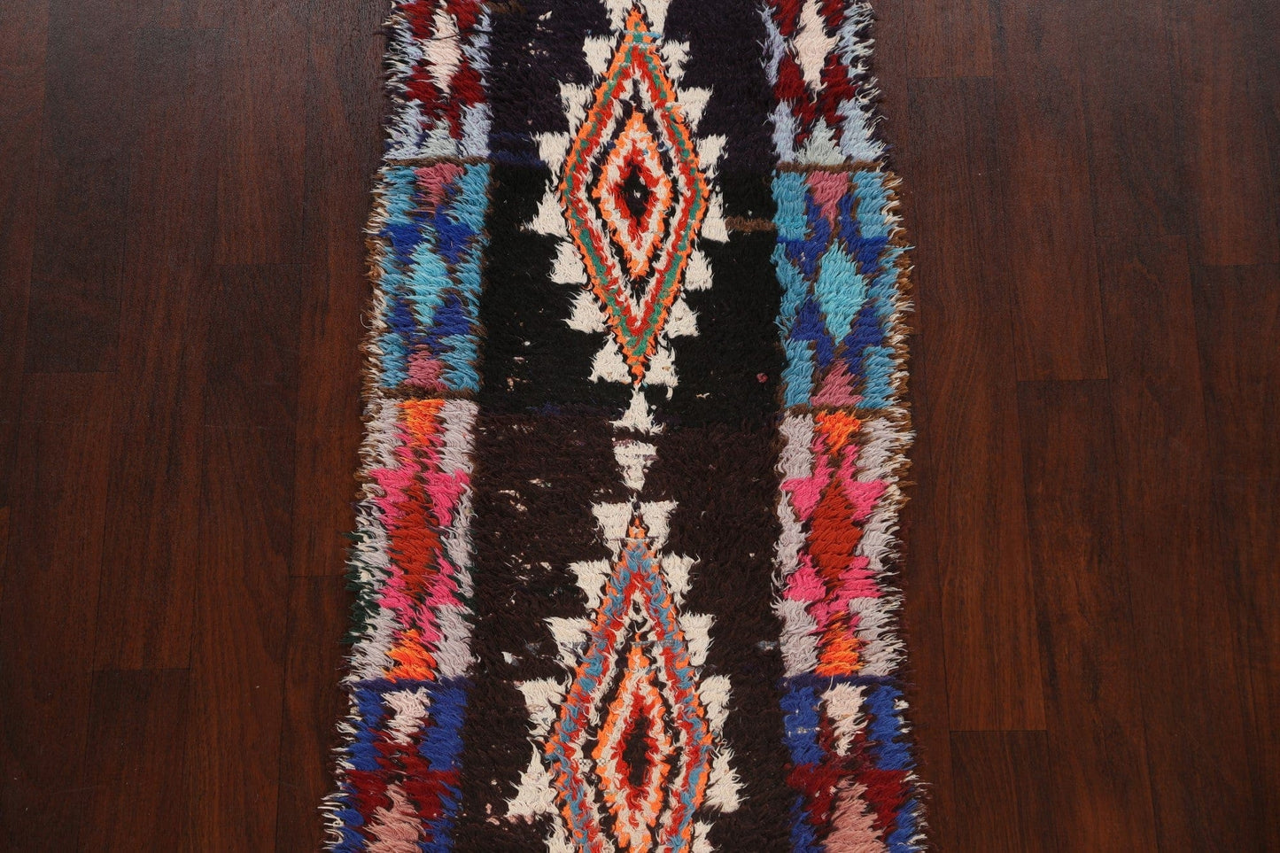 Tribal Moroccan Oriental Runner Rug 2x9