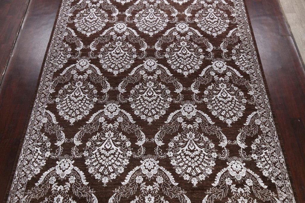 All-Over Brown Versace Oriental Area Rug 9x12