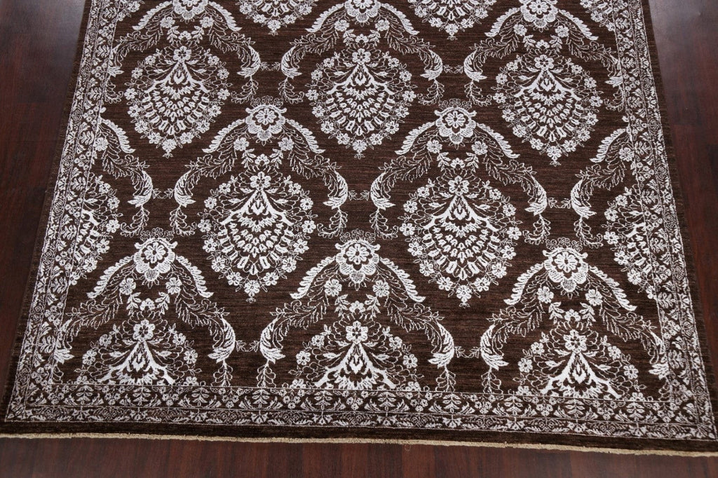 All-Over Brown Versace Oriental Area Rug 9x12