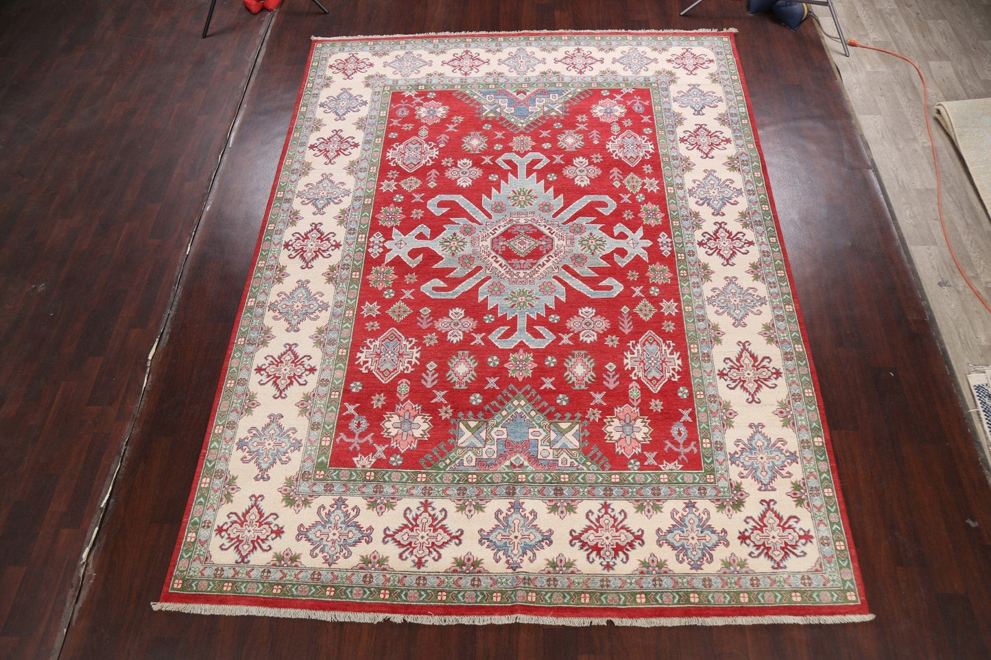 Geometric Kazak Oriental Area Rug 9x12