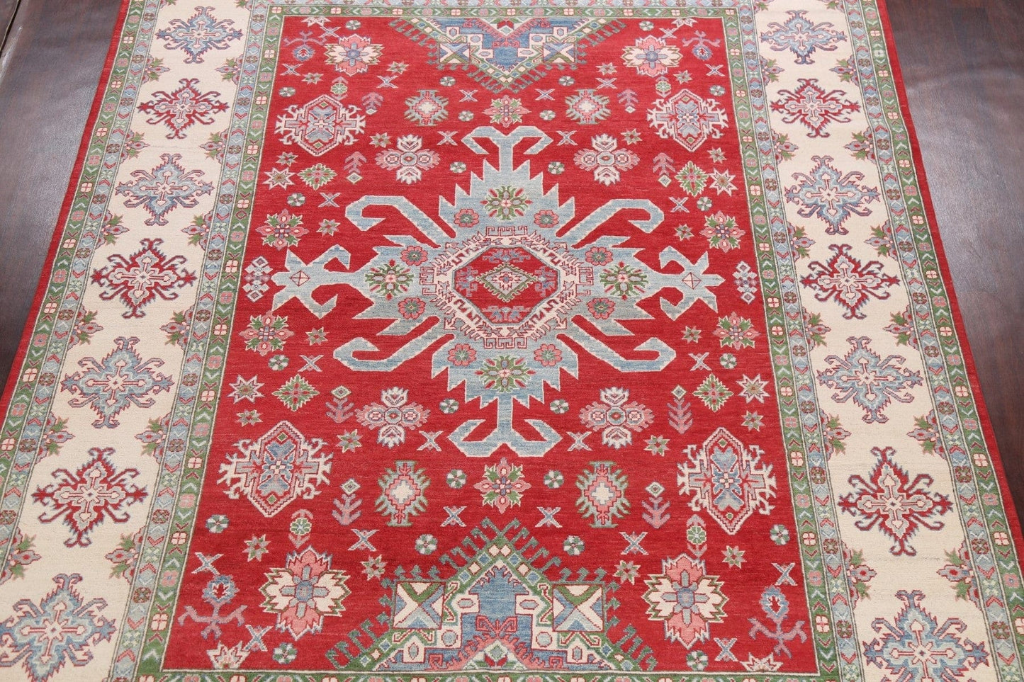 Geometric Kazak Oriental Area Rug 9x12