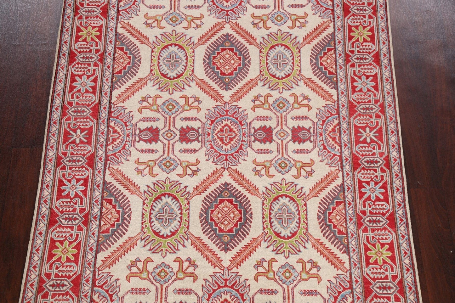 Tribal Geometric Kazak Oriental Area Rug 5x7