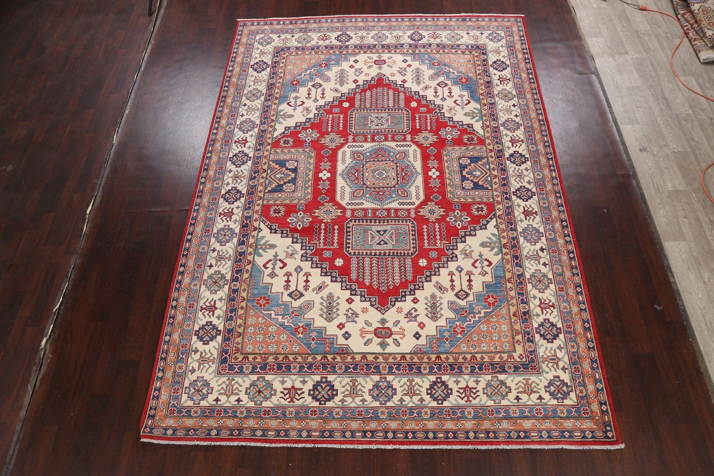 Geometric Kazak Oriental Area Rug 8x12