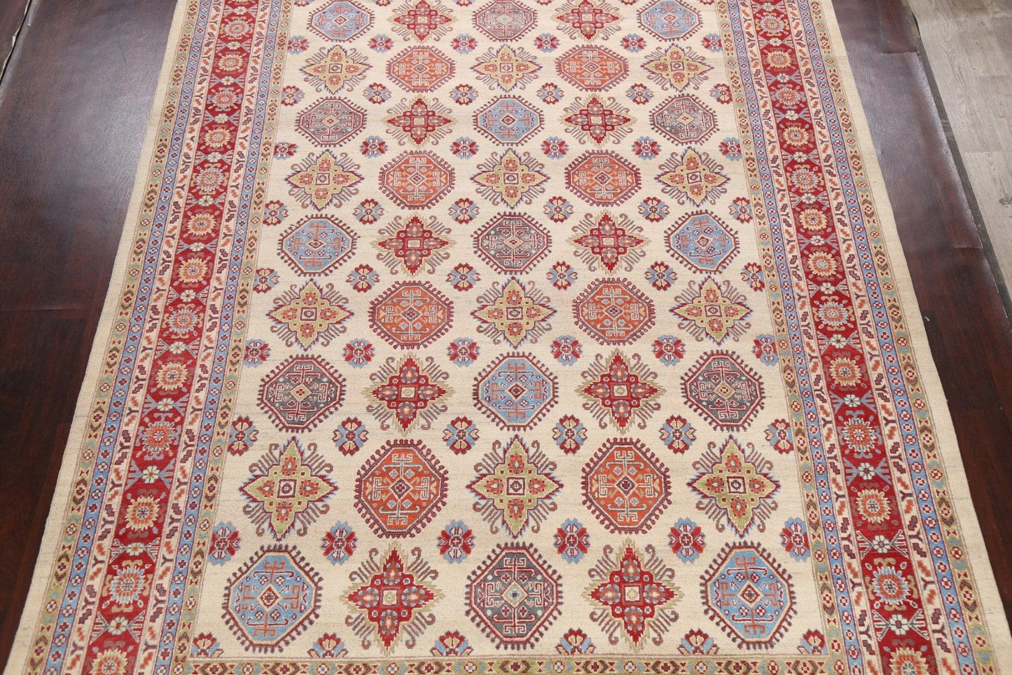 Geometric Kazak Oriental Area Rug 9x13