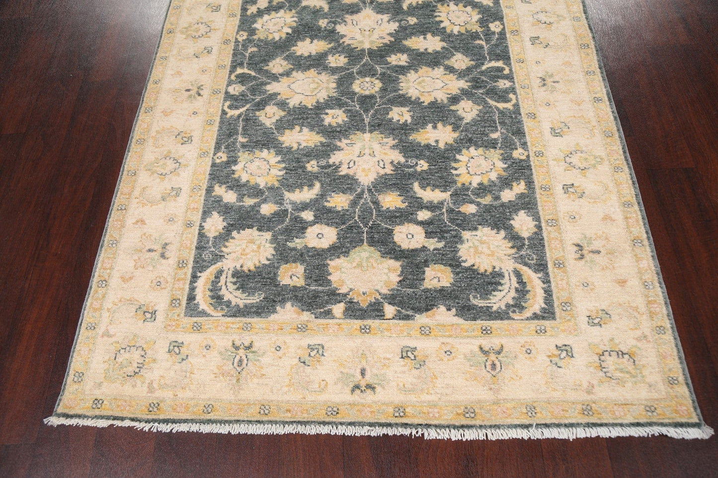 100% Vegetable Dye Peshawar Chobi Oriental Runner Rug 4x18