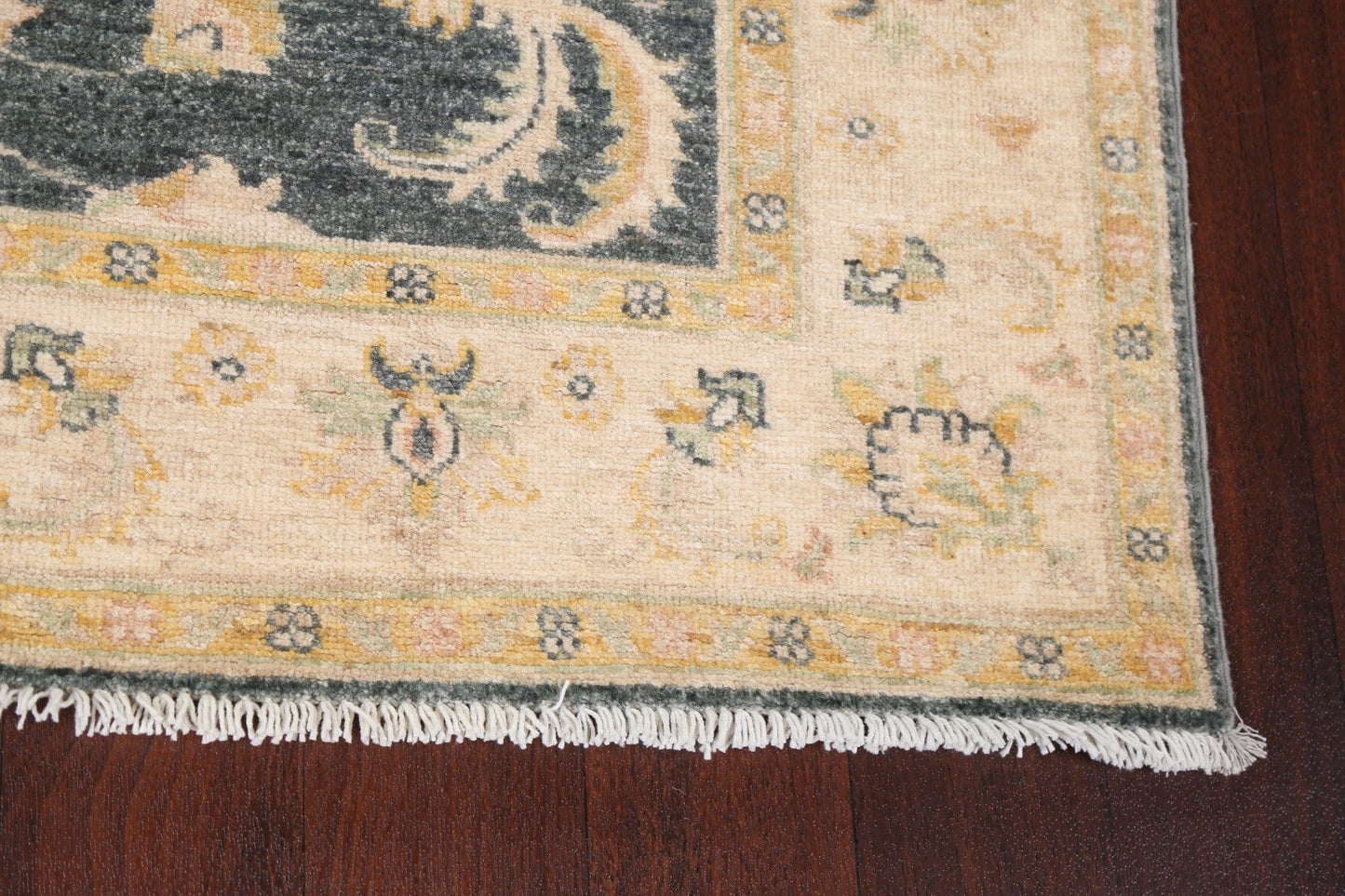 100% Vegetable Dye Peshawar Chobi Oriental Runner Rug 4x18