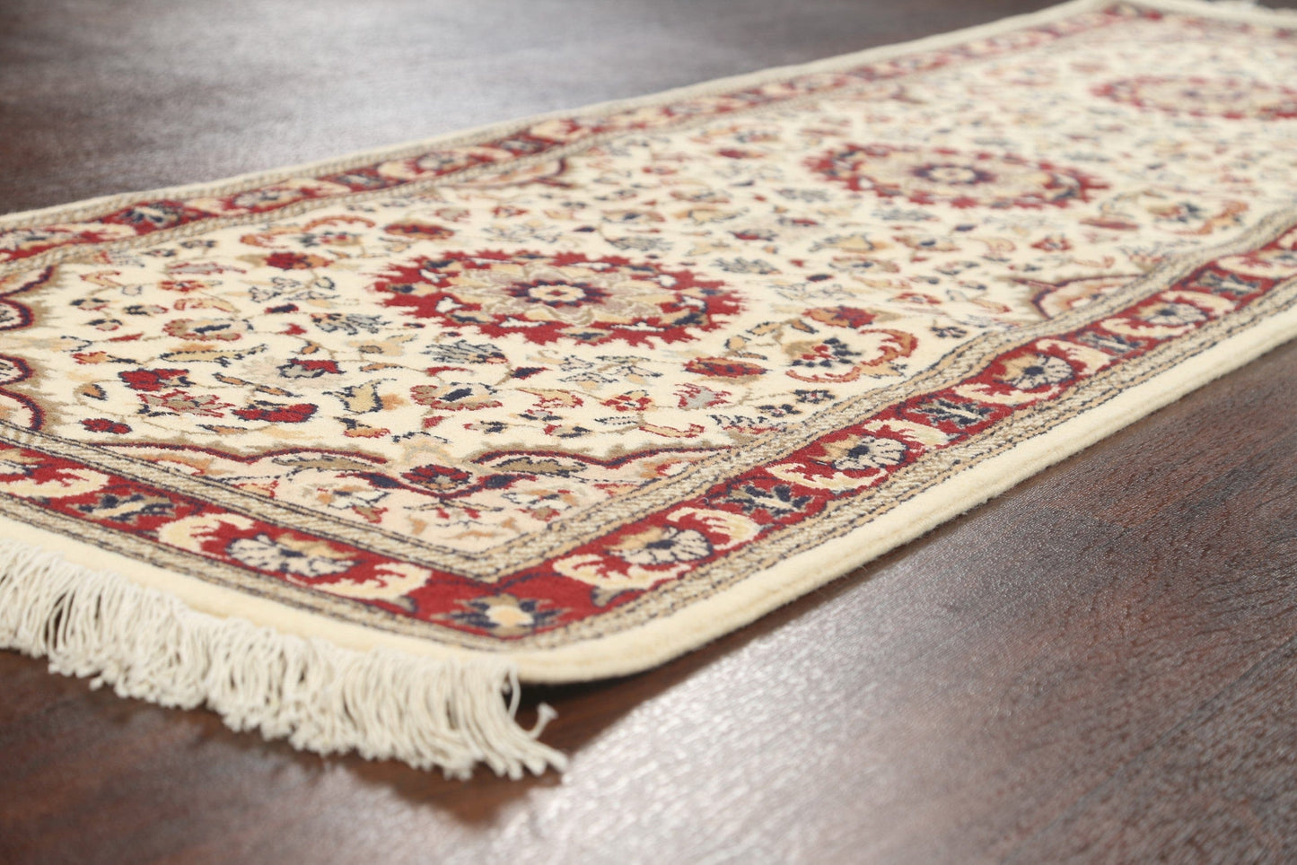 Vegetable Dye Floral Royal Tabriz Oriental Runner Rug 3x8