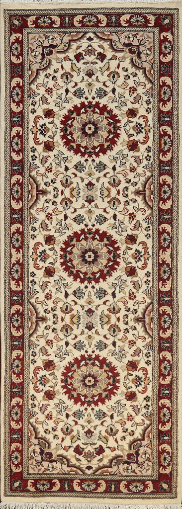 Vegetable Dye Floral Royal Tabriz Oriental Runner Rug 3x8