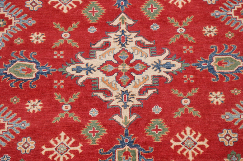 Vegetable Dye Geometric Kazak Oriental Area Rug 8x10