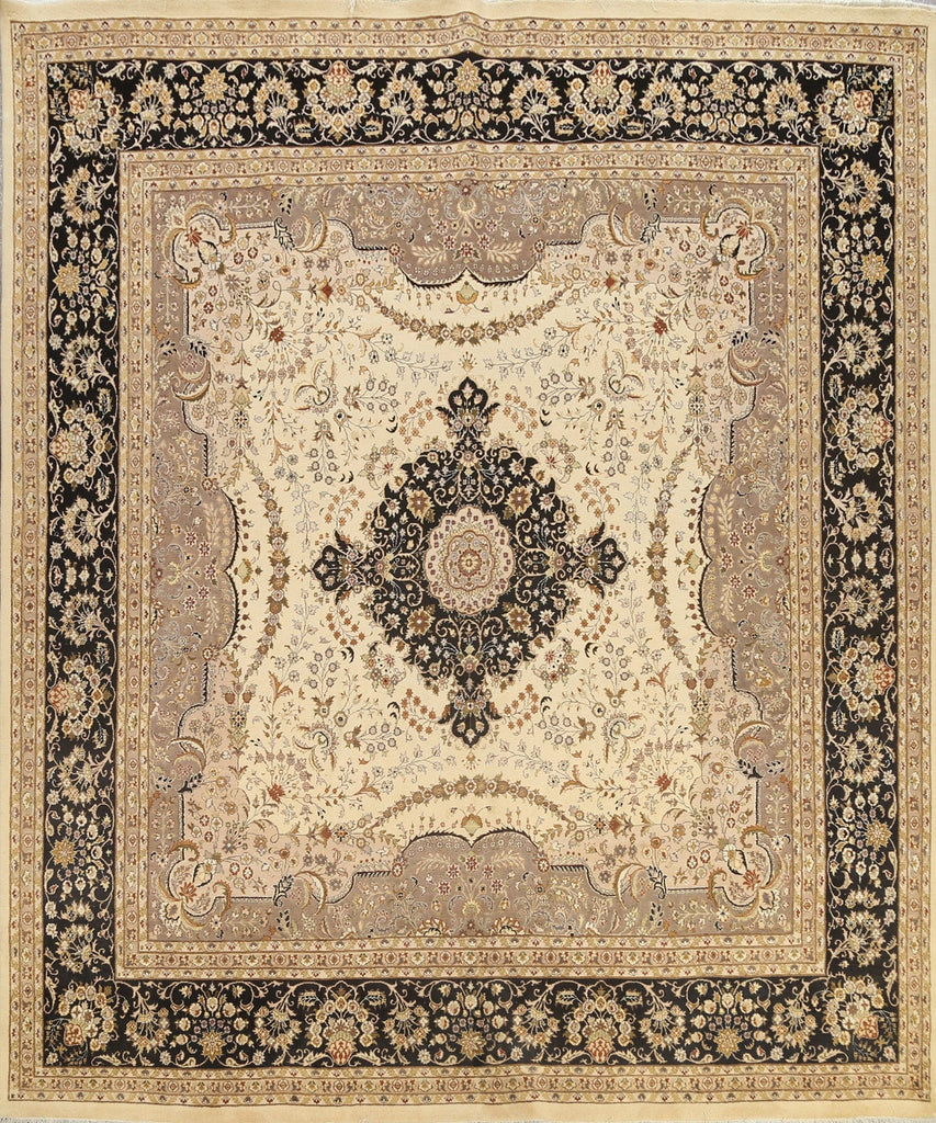 Square Vegetable Dye Royal Tabriz Oriental Area Rug 10x10