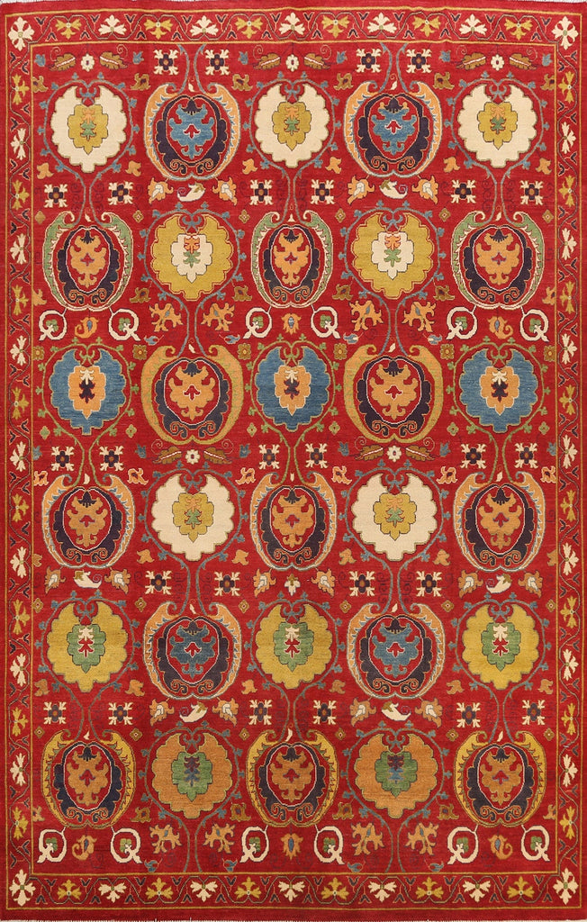 All-Over Floral Kazak Oriental Area Rug 9x12