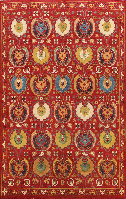 All-Over Floral Kazak Oriental Area Rug 9x12