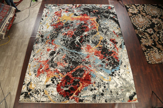 Vegetable Dye Contemporary Abstract Oriental Area Rug 12x16