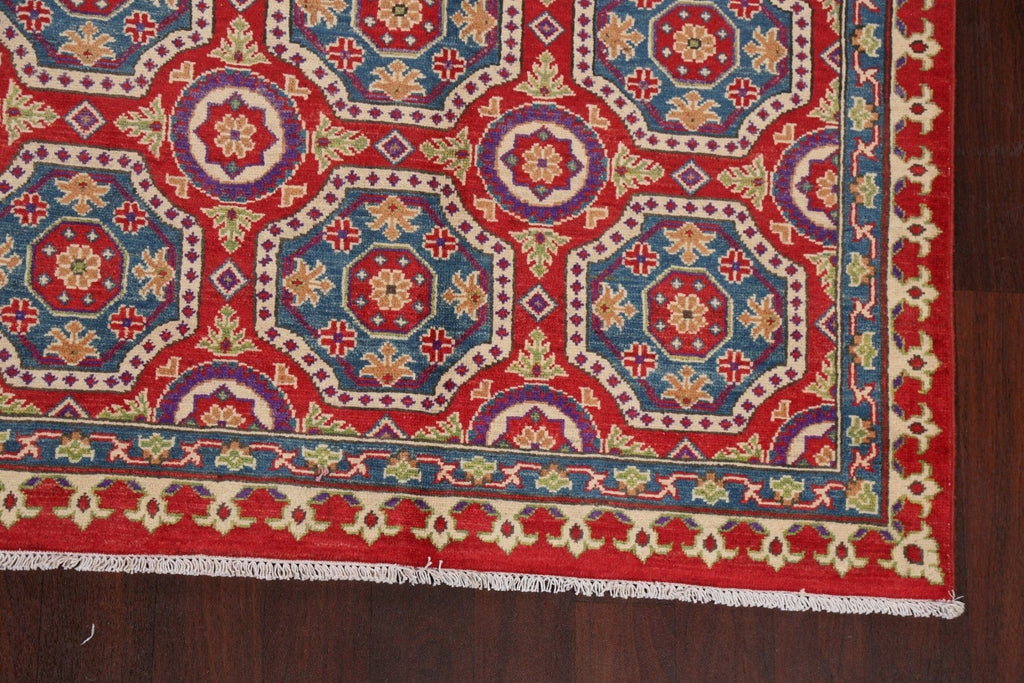 Vegetable Dye Geometric Kazak Oriental Area Rug 8x12