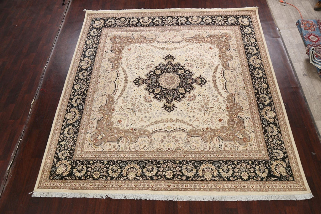 Vegetable Dye Square Royal Tabriz Oriental Area Rug 10x10