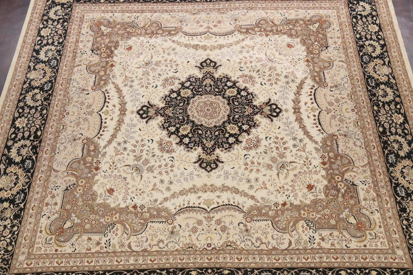 Vegetable Dye Square Royal Tabriz Oriental Area Rug 10x10