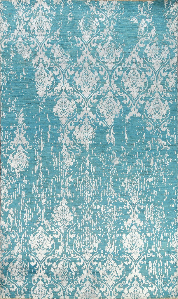 Vegetable Dye Distressed Versace Oriental Area Rug 6x9