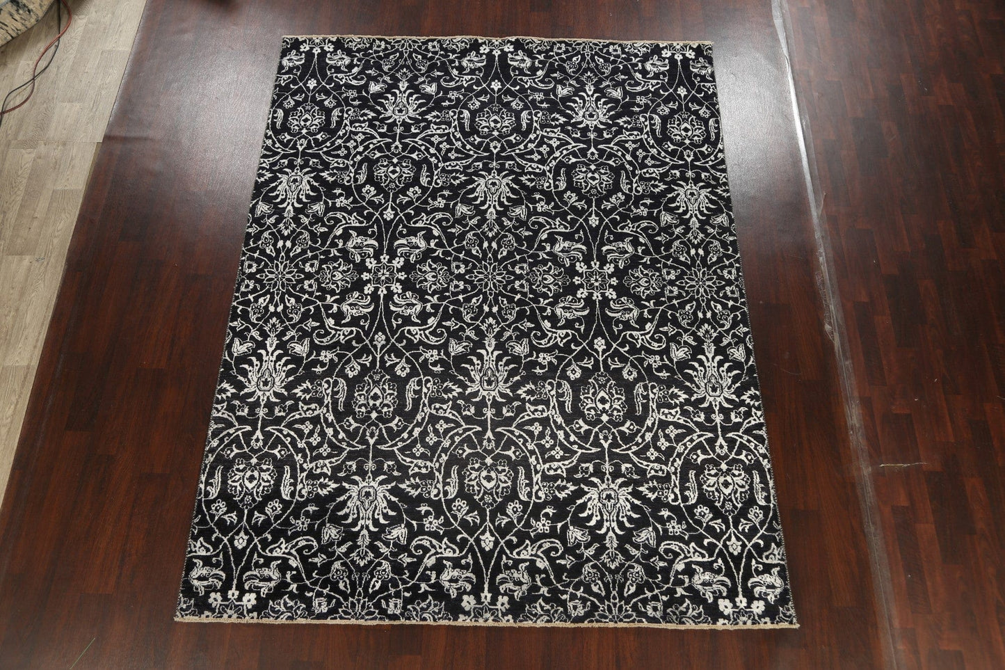 100% Vegetable Dye Floral Versace Oriental Area Rug 8x10