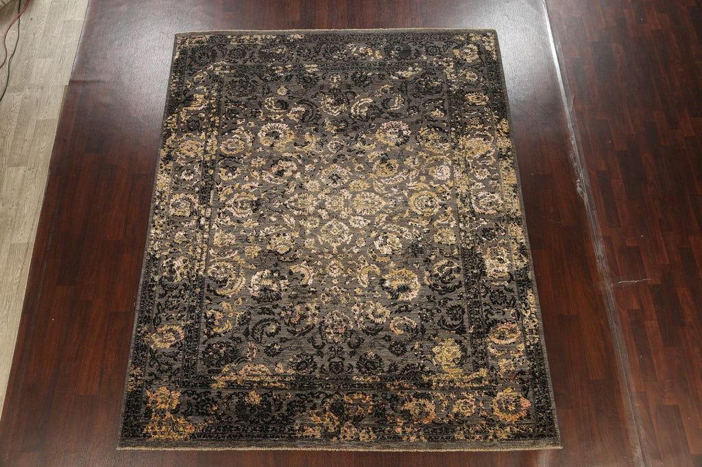 100% Vegetable Dye Distressed Tabriz Oriental Area Rug 8x10