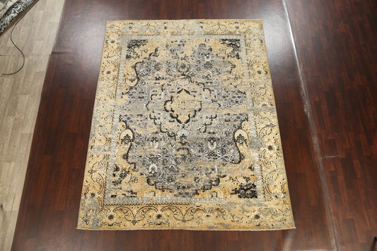 100% Vegetable Dye Distressed Tabriz Oriental Area Rug 8x10