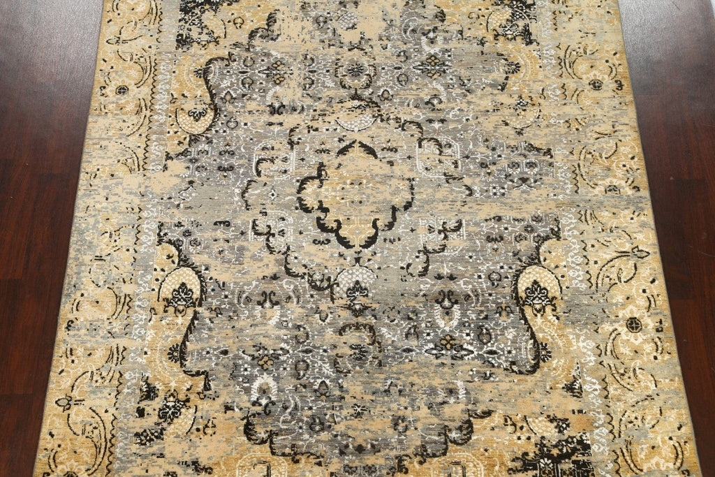 100% Vegetable Dye Distressed Tabriz Oriental Area Rug 8x10