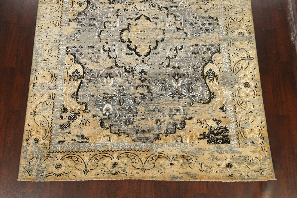 100% Vegetable Dye Distressed Tabriz Oriental Area Rug 8x10