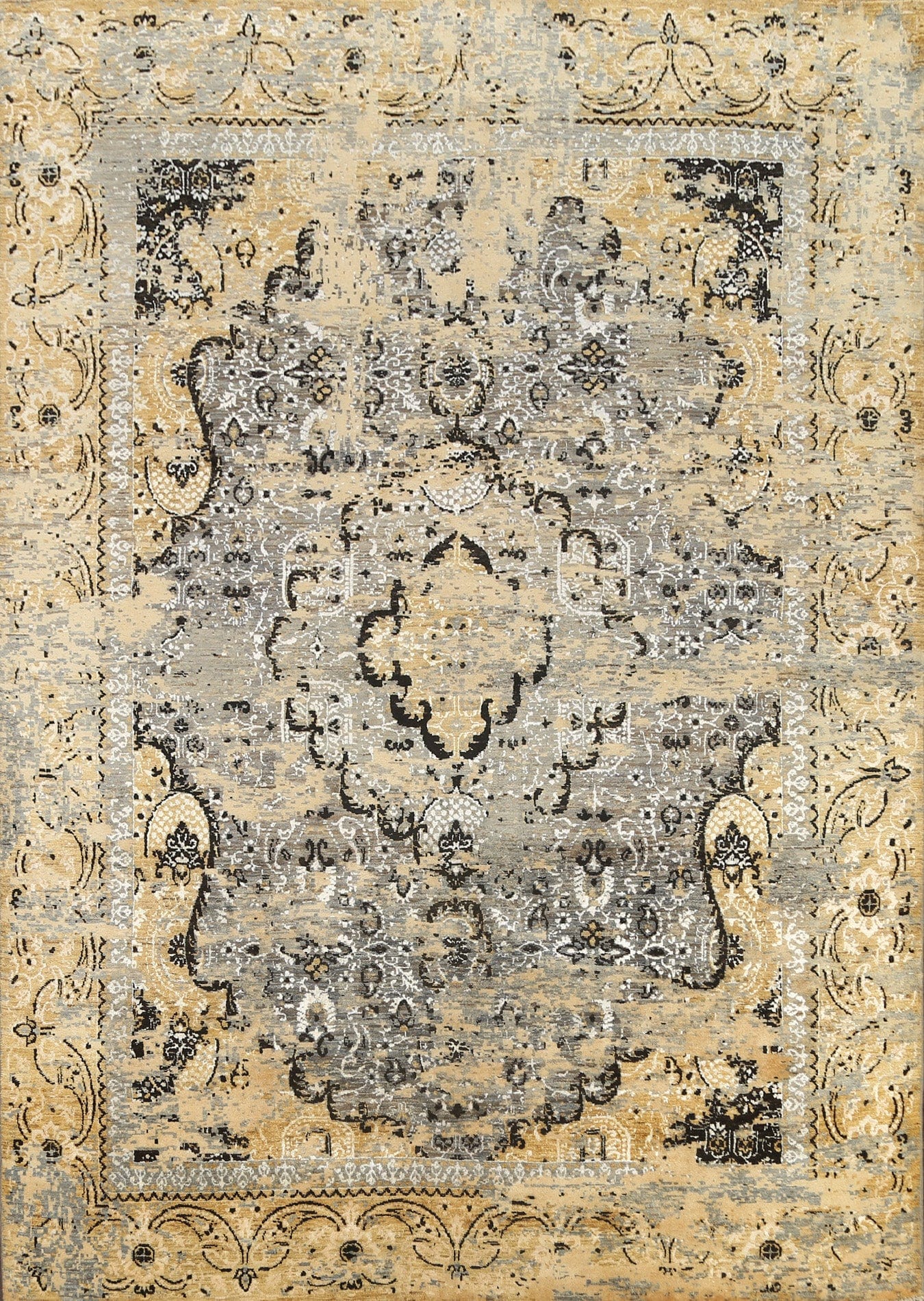 100% Vegetable Dye Distressed Tabriz Oriental Area Rug 8x10