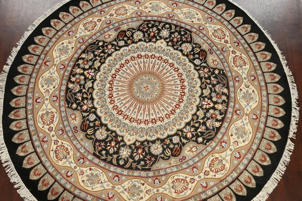 100% Vegetable Dye Round Isfahan Oriental Area Rug 9x9