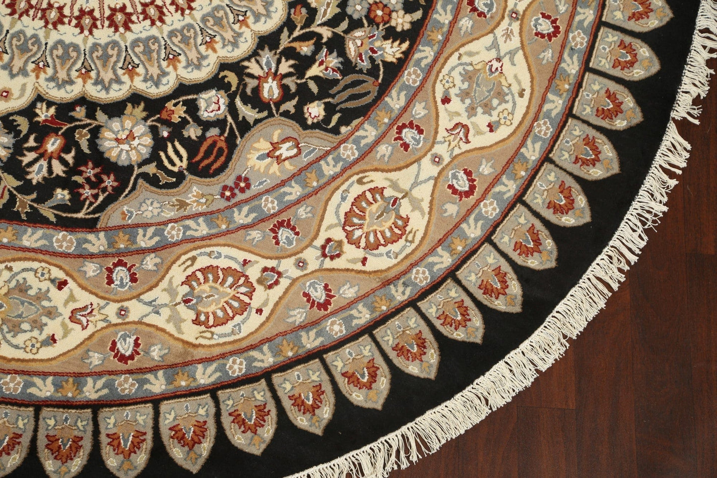 100% Vegetable Dye Round Isfahan Oriental Area Rug 9x9