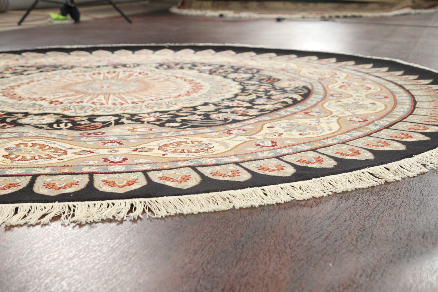 100% Vegetable Dye Round Isfahan Oriental Area Rug 9x9