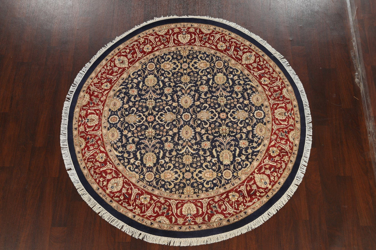 100% Vegetable Dye Round Royal Tabriz Oriental Area Rug 7x7