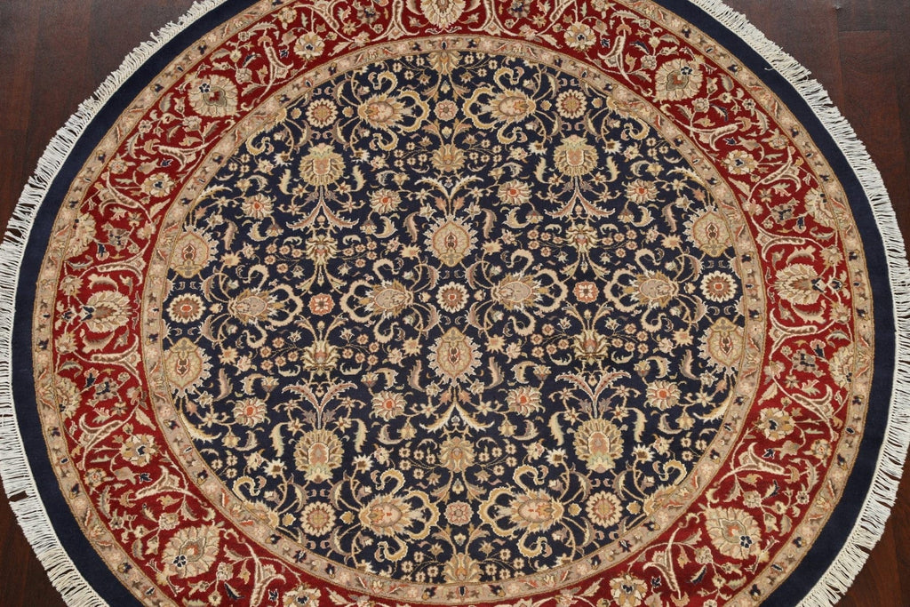 100% Vegetable Dye Round Royal Tabriz Oriental Area Rug 7x7