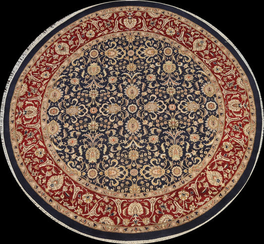 100% Vegetable Dye Round Royal Tabriz Oriental Area Rug 7x7