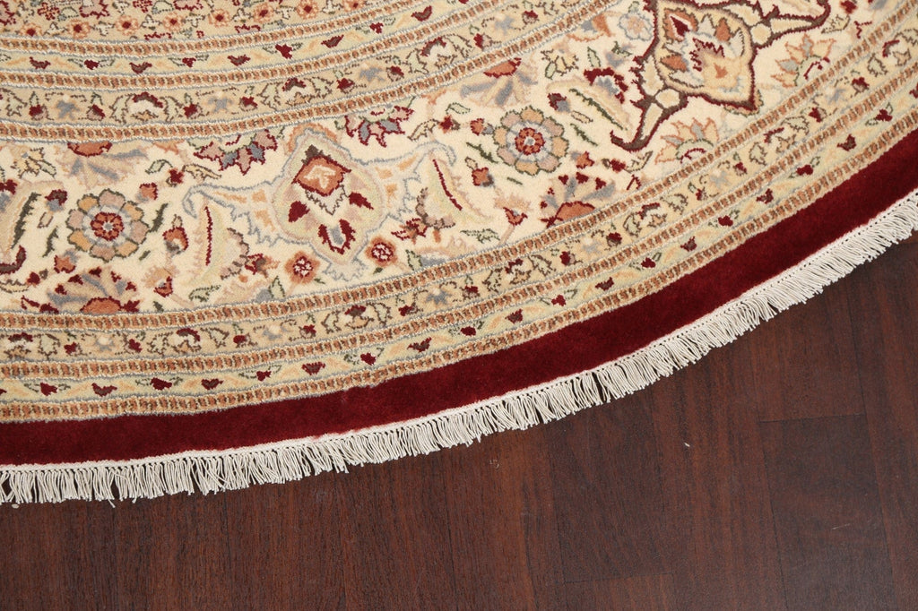 100% Vegetable Dye Round Tabriz Mahi Oriental Area Rug 10x10