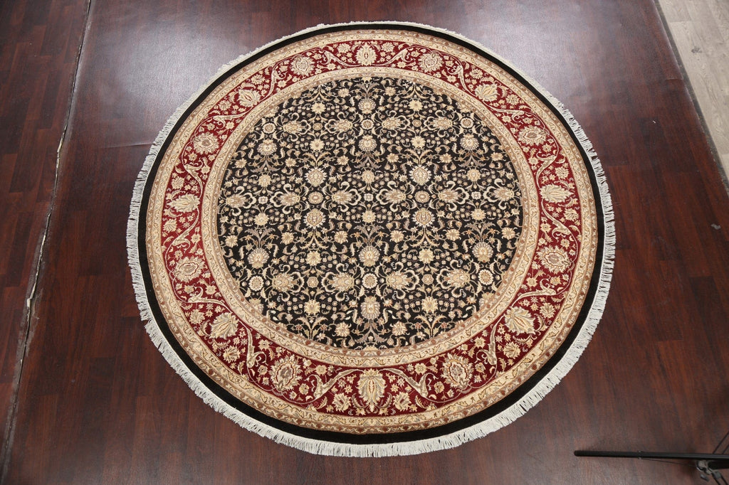 100% Vegetable Dye Round Royal Tabriz Oriental Area Rug 8x8