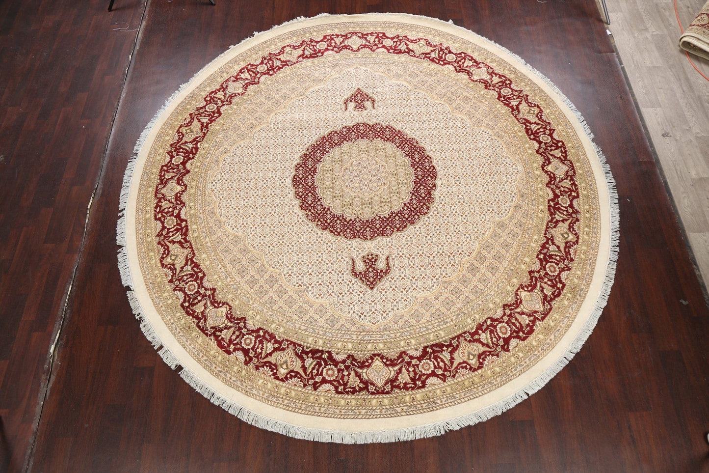 100% Vegetable Dye Round Tabriz Mahi Oriental Area Rug 10x10