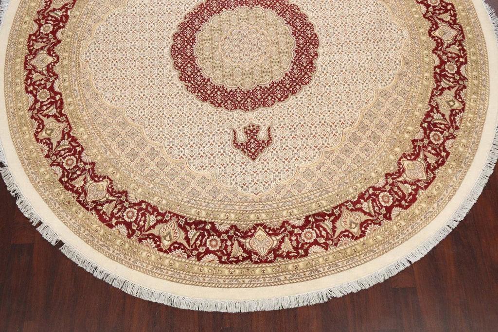 100% Vegetable Dye Round Tabriz Mahi Oriental Area Rug 10x10