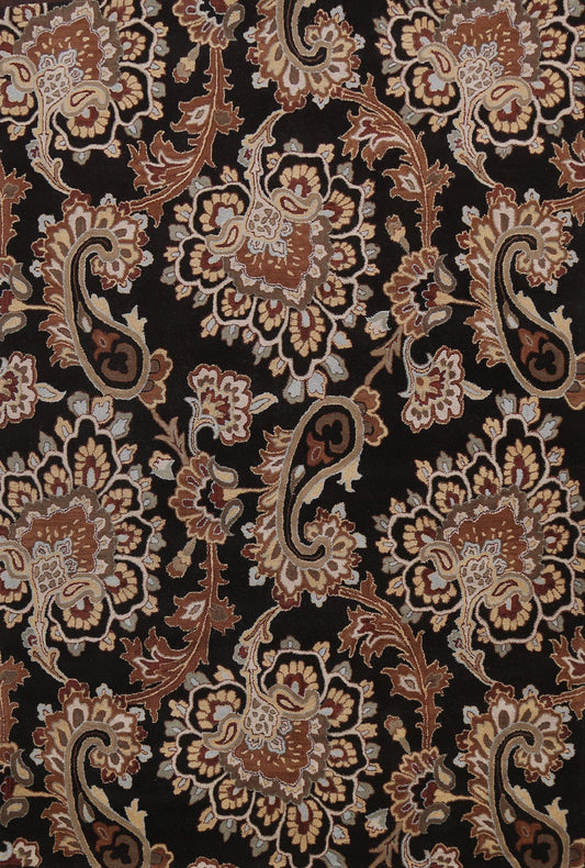 Paisley Black Hand-Tufted Area Rug 9x12