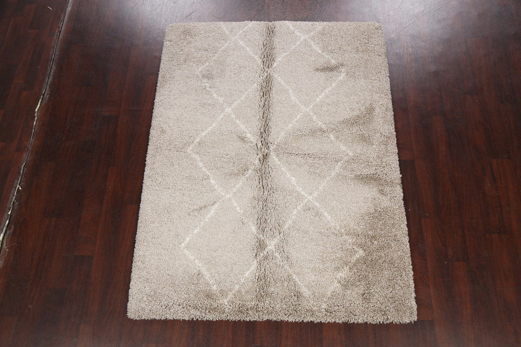 Trellis Shaggy Oriental Area Rug 5x7