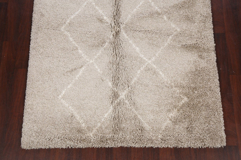 Trellis Shaggy Oriental Area Rug 5x7