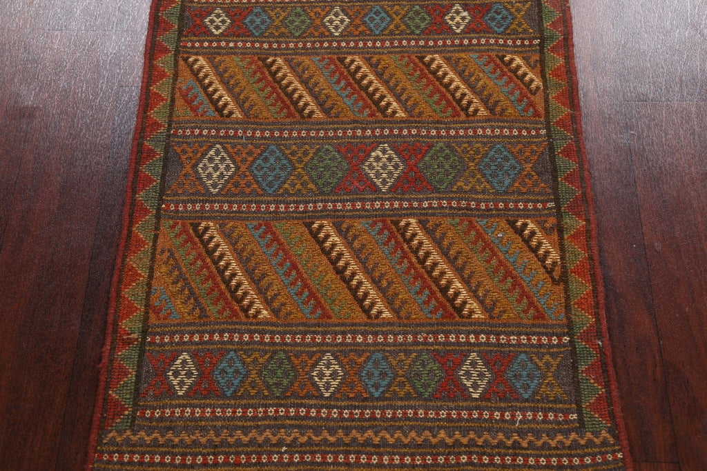 Tribal Geometric Kilim Shiraz Persian Area Rug 2x3