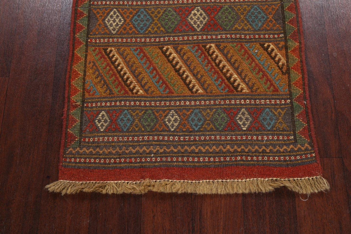 Tribal Geometric Kilim Shiraz Persian Area Rug 2x3