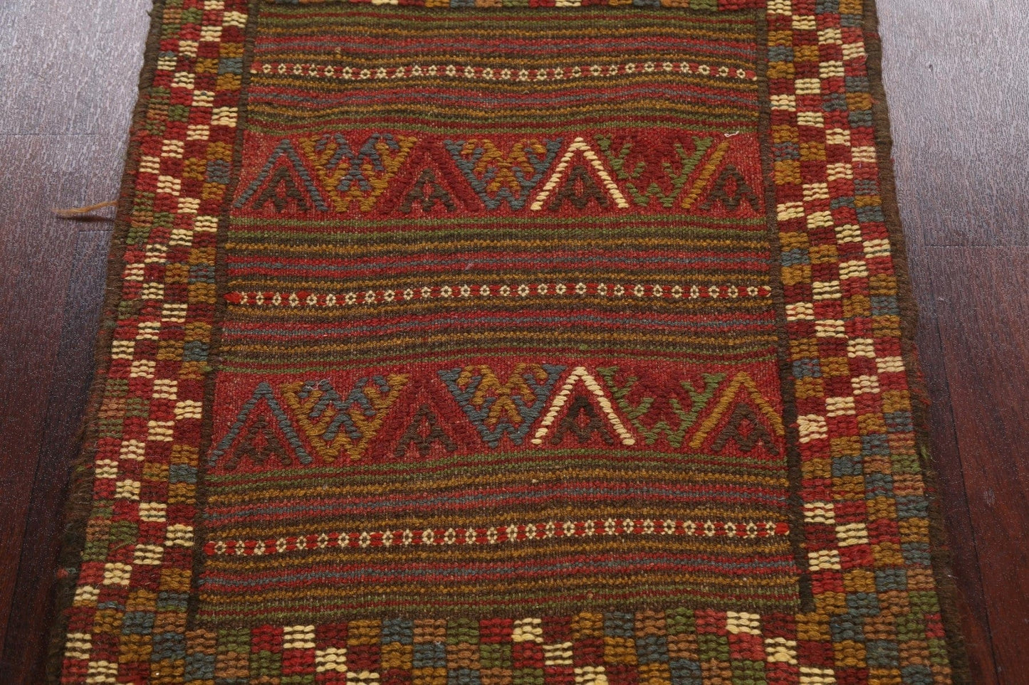 Tribal Geometric Kilim Shiraz Persian Area Rug 2x3