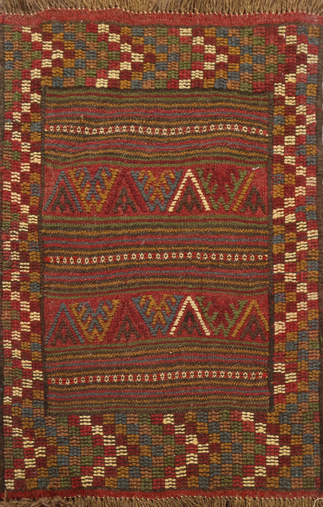 Tribal Geometric Kilim Shiraz Persian Area Rug 2x3