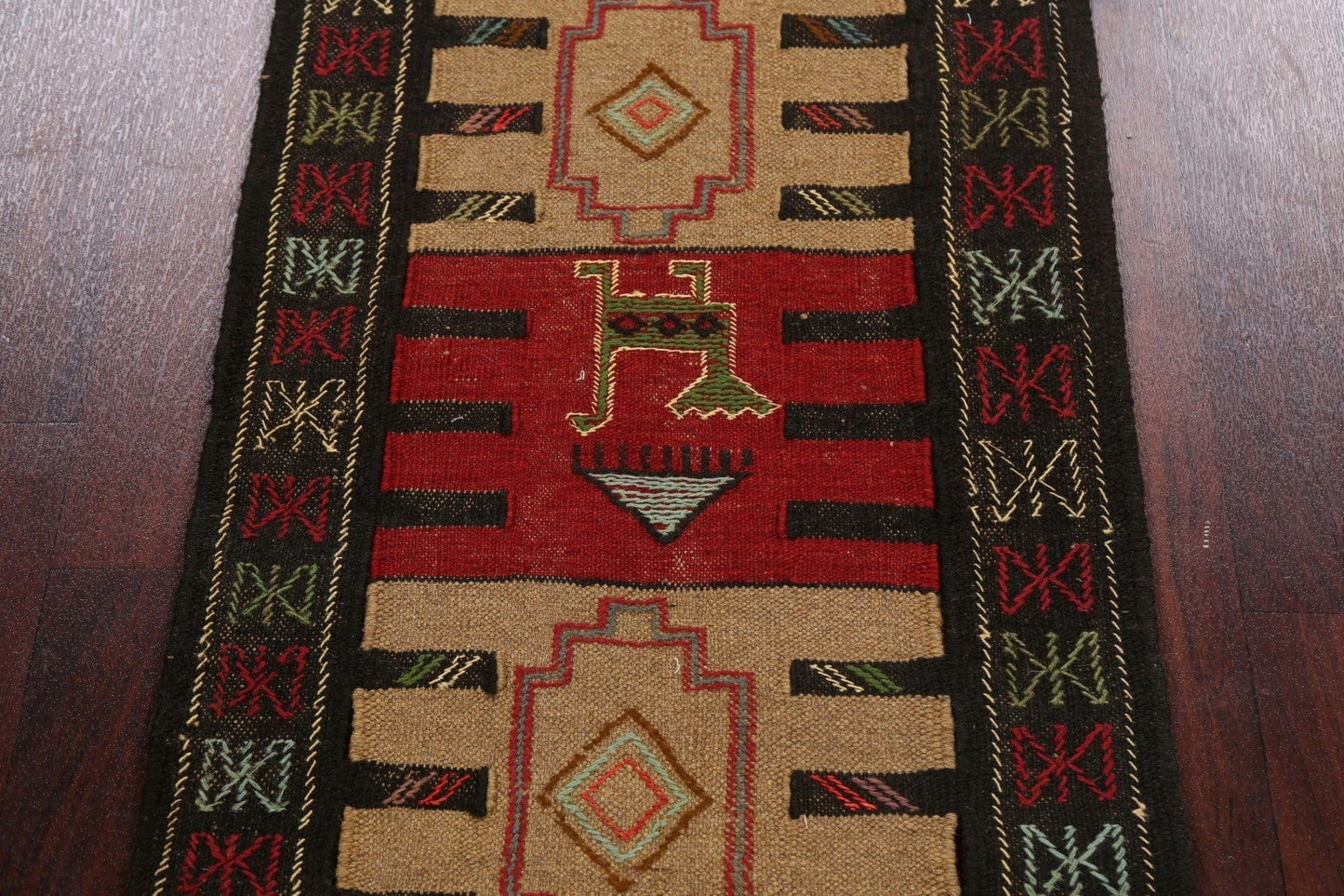 Tribal Geometric Kilim Shiraz Persian Area Rug 2x3