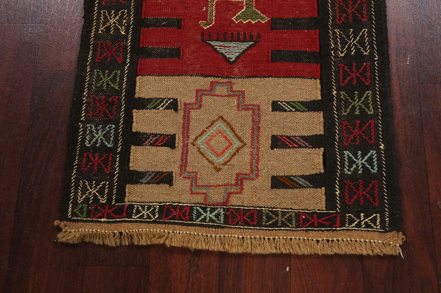 Tribal Geometric Kilim Shiraz Persian Area Rug 2x3