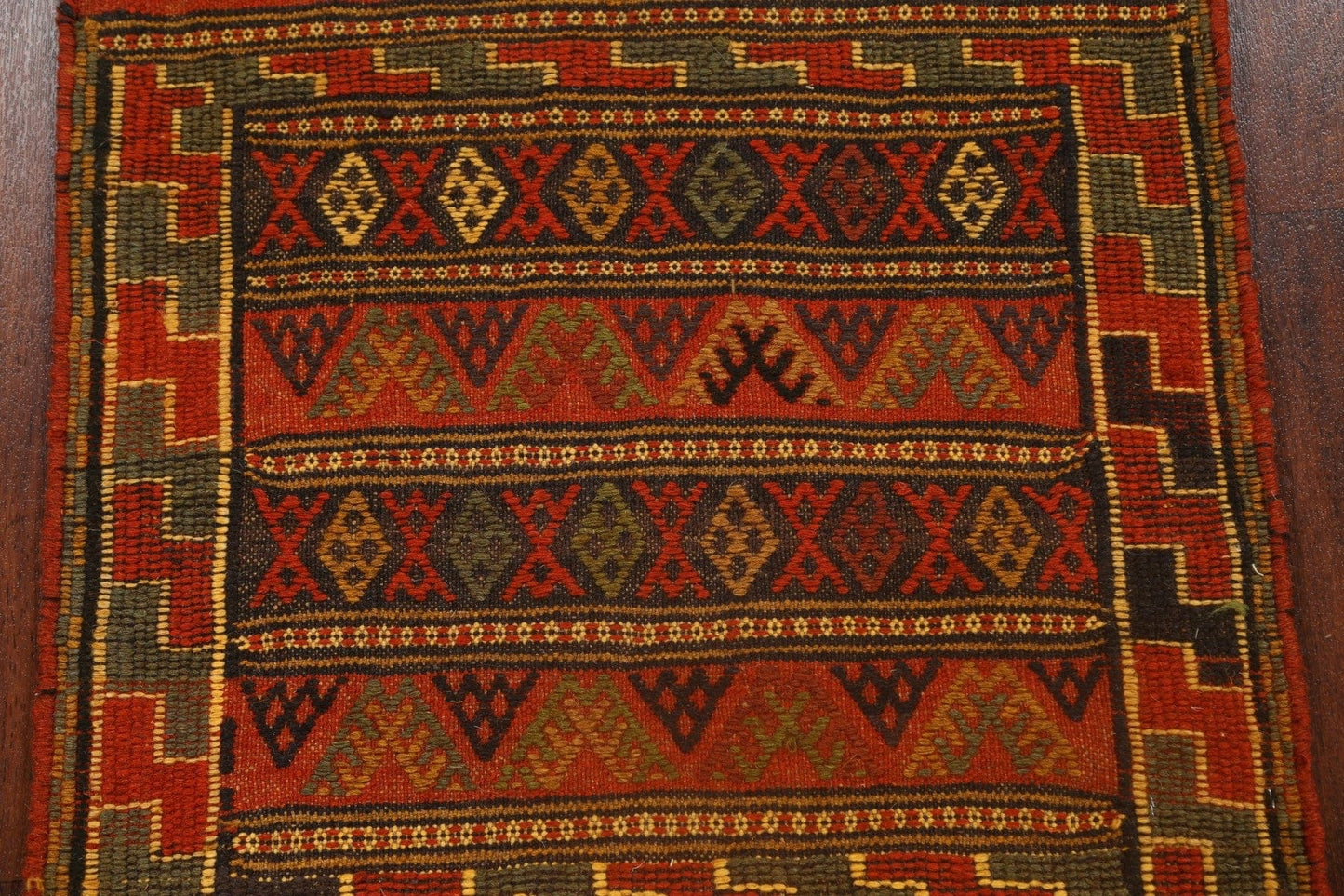 Tribal Geometric Kilim Shiraz Persian Area Rug 2x2